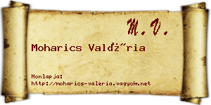 Moharics Valéria névjegykártya